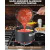 Cooks Standard 2-Quart Hard Anodized Nonstick Saucepan with Lid, Black