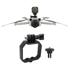 Extension Bracket Mount Holder for DJI Mini 4 Pro/3 Pro/3, Drone Camera Mount Compatible with Insta360 Go 2/3 Action 4/3/2 Pocket 2/1