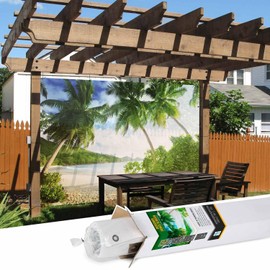 Designer Patio & Gazebo 6ft x 10ft Backdrop Screen - Sunset at Takamaka Beach
