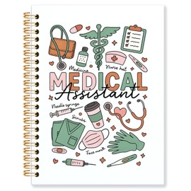 KRHFG Medical Assistant Spiral Notebook, MA Appreciate Gifts Journal,Hospital Healthcare Journals for MA Writing, Nursing Notebooks for Note Taking, 5.5x8.3 Inch