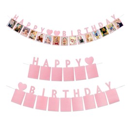 YZROHYI Photo Garland 1 Birthday, Garland 12 Months Baby Milestone Garland, Garland One Year, Photo Banner Baby 1 Year, Photo Hanging Wall Decoration, Baby First Birthday Garland for Party