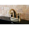 Kingston Brass KS8612DX 4 in. Centerset Bathroom Faucet, Polished Brass