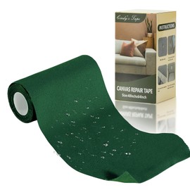 Canvas Repair Tape,4×63 Inches Blackish Green Waterproof Self-Adhesive Patch for Outdoor Gear,Durable and Weatherproof Fabric Tape for Boat Covers,Tents,Couch,Sofas,Sun Shades,Awnings,Lounge Chairs