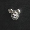 Pig pin badge, handmade in pewter by SJH Designs