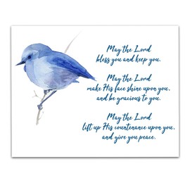 May the Lord bless Bible Quote Wall Art, Book of Numbers Christian Art Print, Christian Gifts for Women, Religious Verses Desk Decor, Bible Verses Office Wall decor, Catholic Art Wall Decor (11x14 in)