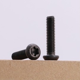 M8-1.25 x 20mm (16 pcs) Button Head Torx Drive Machine Screws, Black Oxide Finish, 10.9 Grade Alloy Steel, Full Thread, ISO7380