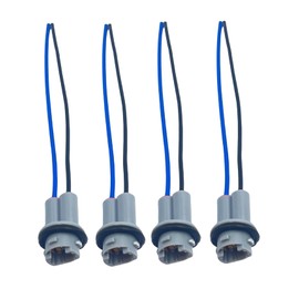4PCS T15 912 920 921 Car Bulb Socket Pre-Wire Pigtail Adapter 2 Wires Connector Wiring Harness Plug for Automotive Truck Headlight Turn Signal Neon Light