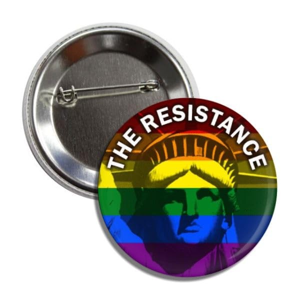 The Resistance Political Movement Anti Trump Button, 2.25 Inch Round