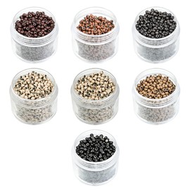 Selyse 1000 Stück Micro-Ringe, 3 mm, mit Silikon für Haarverlängerungen, Nanoringe zum Befestigen von Haarverlängerungen, einfach anzubringen (3# Dunkelbraun)