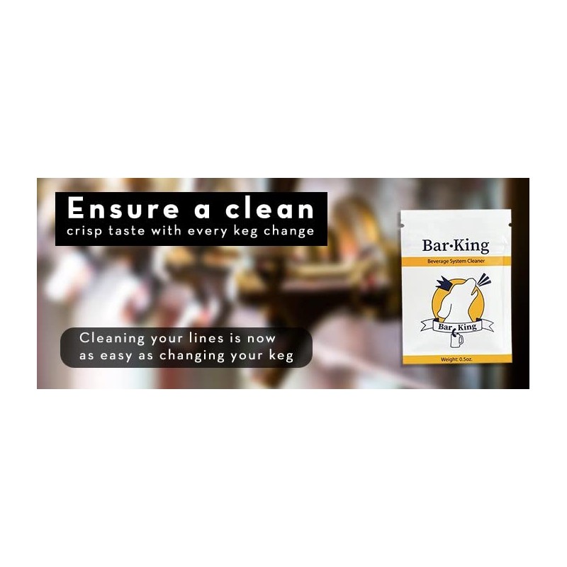 Bar-King Beer Line Cleaner - 32 Individual Cleaning Packets