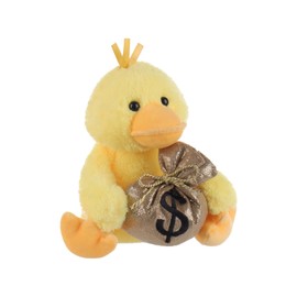 Apricot Lamb Fortune Duck Stuffed Animals Soft Plushies for Baby Girl and Boy, Plush Toys for Kids, Fluffy Yellow Fortune Duck 7.1 Inches