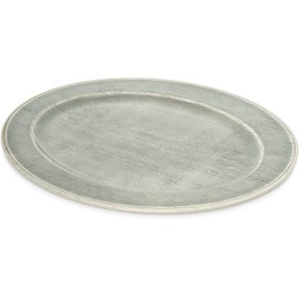 Carlisle FoodService Products Grove Melamine Oval Platter Tray, 20" x 14", Smoke