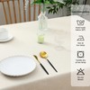 smiry Faux Linen Table Cloth Rectangular 140x300cm, Water resistant Tablecloth