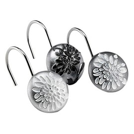 Popular Bath Shower Hooks, Erica Collection, Grey