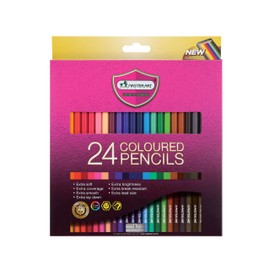 MASTERART Colored Pencils 24 Colors for Kids and Adults Coloring, Free Sharpener in the box