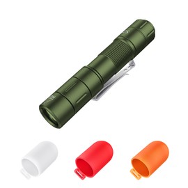 FZH S21 Rechargeable LED Flashlight 880 Lumen Mini EDC Tail Switch Flashlight (Powered by USB Rechargeable Battery), Slim Pocket Flash Light with On/Off Locking Mode for Camping, Outdoor, Emergency