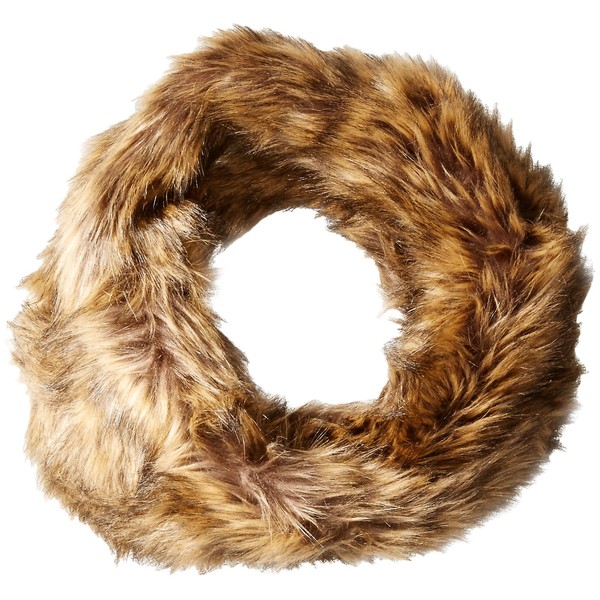 D&Y Women's Single Faux Fur Loop with Twist, Natural, One
