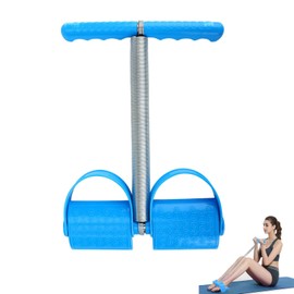 Elastic Sit Up Equipment, Abdominal and LegTrainer, Pedal Puller, Sit Up Fitness Equipment for Home Gym, Full Body Strength Training, Stair Climbing Steps with Handle for Adults and Children (Blue)