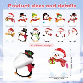 Pack of 12 Christmas Sticky Notes, Bullet Journal Sticky Notes, Mini Sticky Notes Christmas, Notepad Christmas, Sticky Notes Christmas Notes Snowman 12 Pieces