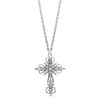 1928 Jewelry Crystal Cross Pendant Necklace 30 Inches