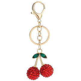Blytheyes Cherry Keychain cherry Bag Charm Keychain Accessories Gifts for Women Purse Bag Charms Extender Chain for Handbags (C Red Cherry)