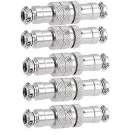 5pcs Aviation Plug, GX16 16 mm Aviation Connector Plug Docking Female & Male Round Connector (3Pins)