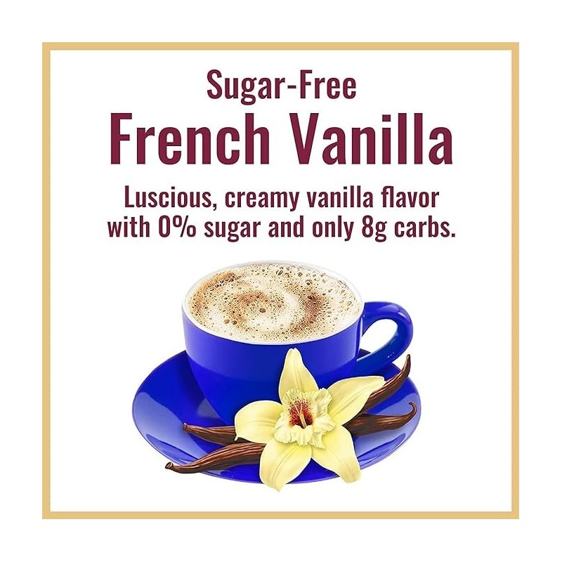 Hills Bros Instant Cappuccino Mix Sugar-Free French Vanilla Cafe Coffee