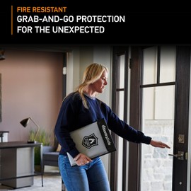 SentrySafe Fire and Water Resistant Portable Bag with Zipper for Money or Document Storage, FBWLZ0SSC