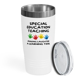 Flairy Land Special ED Teacher Tumbler 20oz White -Making Laughter A - Sped Teacher Gifts Classroom Must Haves Iep Speducator Special Education Teacher