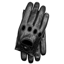Riparo Genuine Leather Full-finger Driving Gloves (Small, Black)