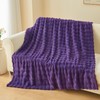 NEWCOSPLAY Queen Blanket for Couch Purple Super Soft Flannel Fleece