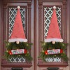 Upside Down Xmas Wreath Striped Tall Hat Faceless Doll Light