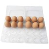 Clear Plastic Tri-Fold Split 6-Egg Carton - 35 Pack