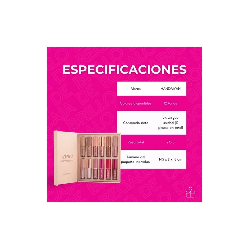 12 Colores Labiales Mate Larga Duracion Pintalabio Regalo