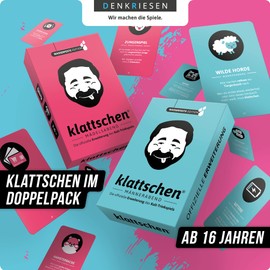 DENKRIESEN - klattschen® double pack – Klattschen girls' evening and men's evening (waterproof plastic cards)
