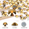 Novani Hotfix Rhinestones, Gold, Round, SS20/4.8MM, 1440pcs, Glass