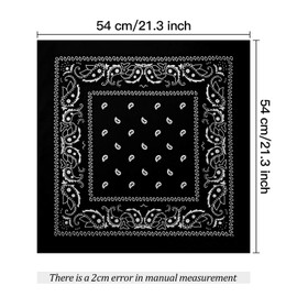 3 Pieces Paisley Bandana Unisex Bandana Scarf Men Women Head Scarf Neck Scarves Head Wrap Cashew Bandana (Black)…