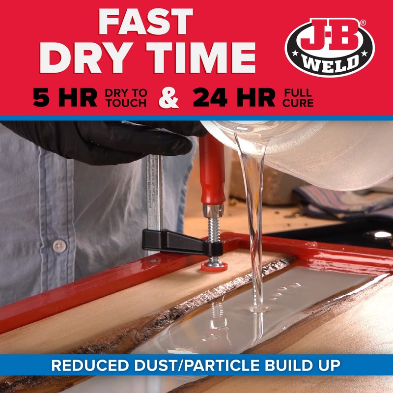 J-B Weld Tabletop Epoxy Resin, 1 Gallon Kit, Cures Clear,