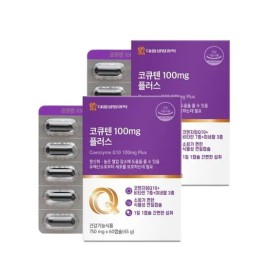 Daewoong Life Science CoQ10 100mg Plus 750mg x 60 capsules x 2 boxes / 대웅생명과학 코큐텐 100mg 플러스 750mg x 60캡슐 x 2박스