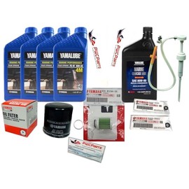 F75 F90 F115 Outboard Service Maintenance Kit, 10W-30 4M Oil Change Kit, Marine Gearcase Lube, Filters, Fits Yamaha 2006+ Models