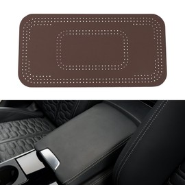 Motoforti Universal Center Console Cover Car Armrest Cover Middle Console Cover Lid for Most Vehicle SUV Car Sedan 12.6"x6.3"x0.08" Khaki Suede