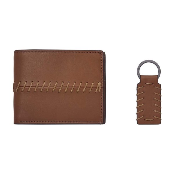 Fossil MLG0776210 Mens Bronson Wallet and Keyring Gift Set