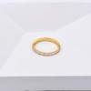 Vescence 18K Gold Plated Dainty Vertical Baguette Eternity Band |