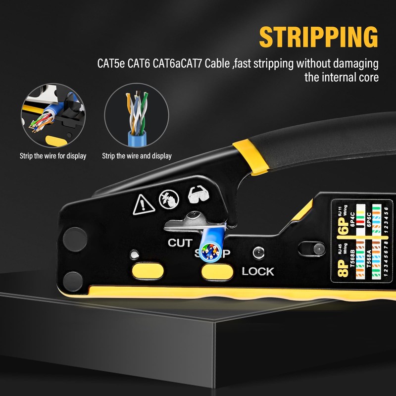 RJ45 Crimping Tool Kit - Network Tool Kit with Crimping