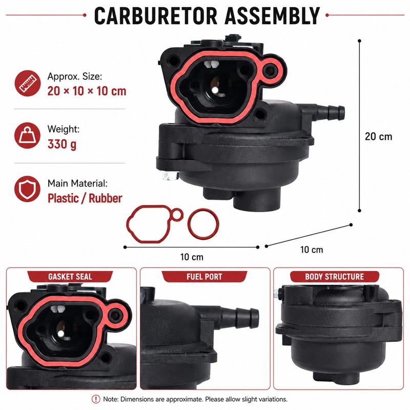 Replacement Carburetor Kit for Briggs & Stratton Lawn Mower Engines