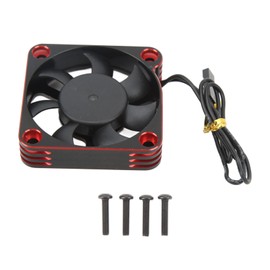 50mm RC Motor Cooling Fan Heat Sink JST Plug Aluminum Alloy Cooler for RC Inductive Non Inductive Motor Black Red