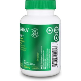 Organika Canadian-Made Mind Calm- with Magnesium Bisglycinate, L-Theanine, GABA, Inositol- Promotes Relaxation and Calm without Drowsiness- 120vcaps