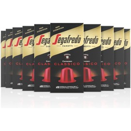 Segafredo Zanetti - 100 Nespresso® * Compatible Capsules, Classico Coffee, Rich and Harmonious Taste - 10 Boxes of 10 Capsules