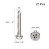 sourcing map Phillips Hex Washer Self Tapping Screws, M5 x