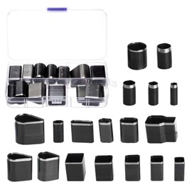 sourcing map 18pcs Leather Hole Punch Tool High Speed Steel Hollow Punch Cutter Tool Multiple Shapes with Storage Case Cutting Dies Kit for Handmade DIY Crafts
